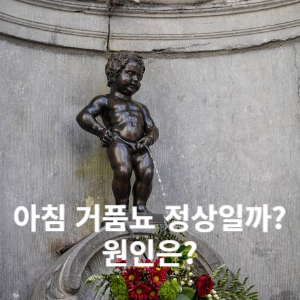 아침 거품뇨 정상일까? 원인은?