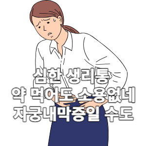 심한 생리통 약 먹어도 소용없네 자궁내막증일 수도