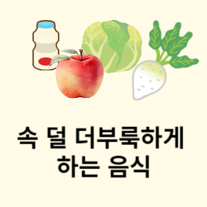 속 덜 더부룩하게 하는 음식 